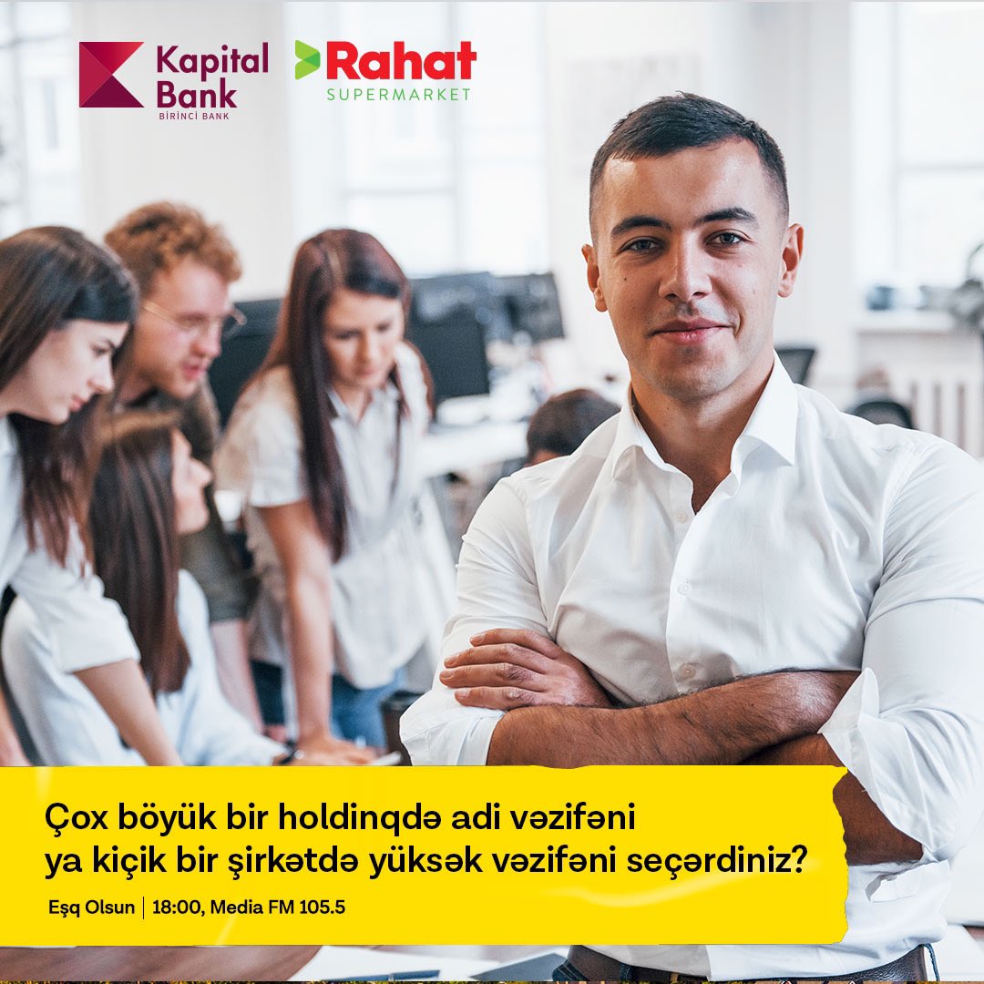 Çox böyük bir holdinqdə adi vəzifəni ya kiçik bir şirkətdə yüksək vəzifəni seçərdiniz? Niyə?