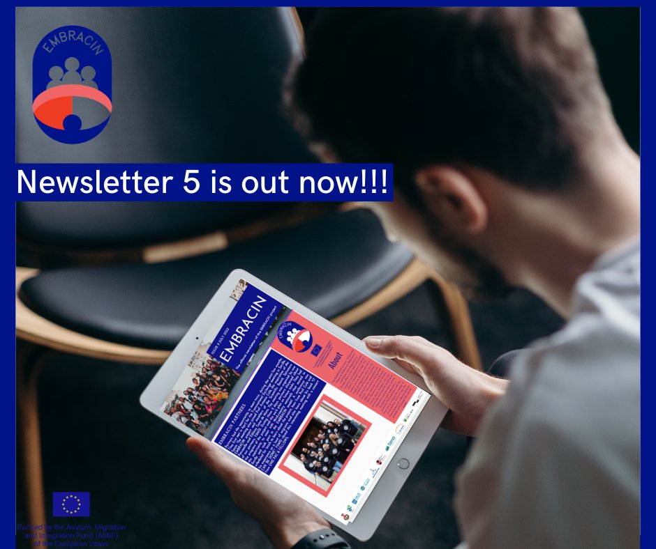 EmbracinEU's tweet photo. Newsletter 5 is out now!!

⭕Transnational meeting in Seville, Spain
⭕Webinars
⭕Living lab in Heidelberg, Germany
⭕More pilot activities 

To learn more: https://t.co/Us4z1XqCgZ 

#migrants #thirdcountrynationals #integration #inclusion #EU #AMIF https://t.co/EhdvTQChRk