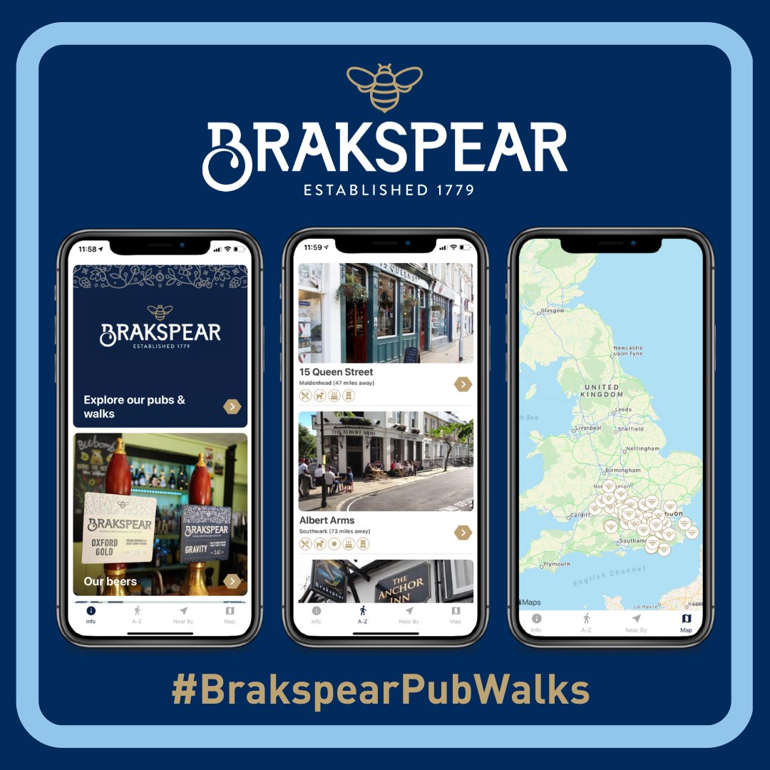 if you haven't downloaded the Brakspear app yet, what are you waiting for?! 👀

With over 200 circular pub walks ranging from 30 minutes to 5 hours, our app will guide you on your way and get you back to the pub again with no internet connection required! 🌳🚶‍♂️#BrakspearPubWalks