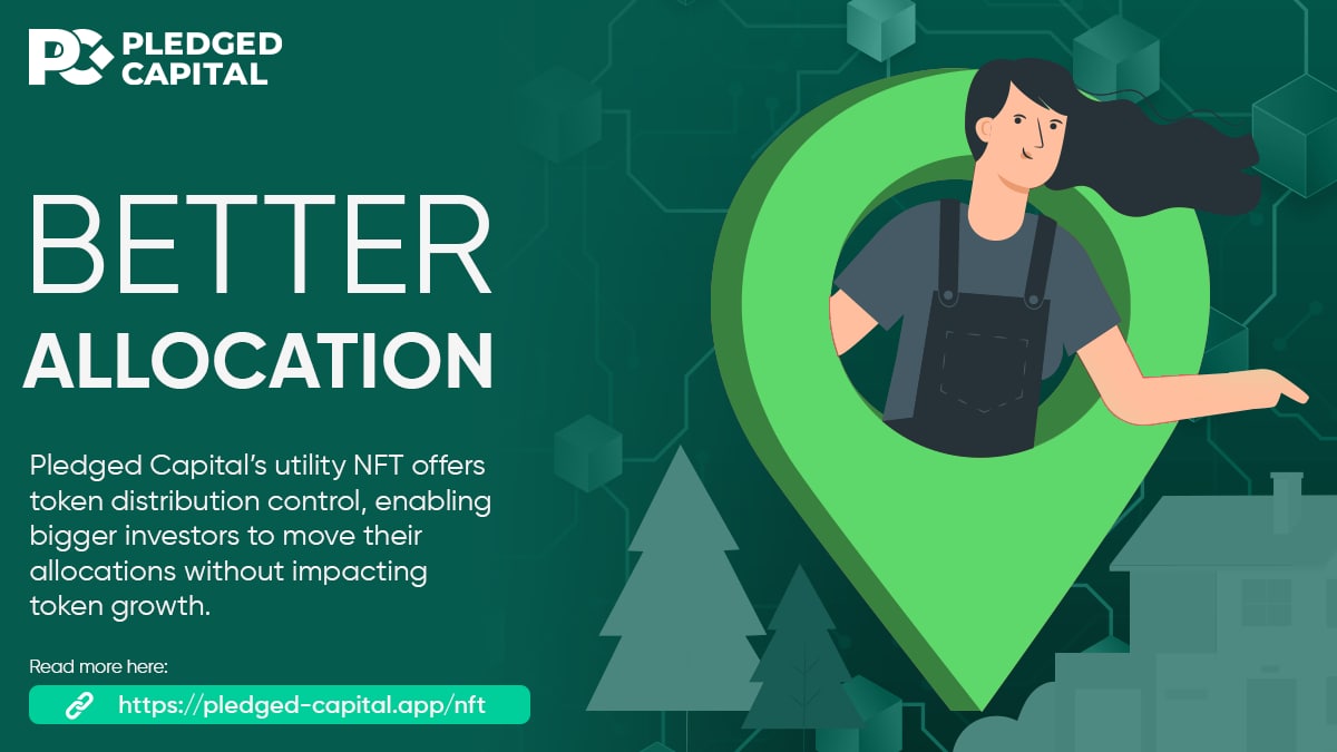 PledgedCapital's tweet photo. 💥BETTER ALLOCATION💥
#PledgedCapital’s #utility #NFT offers #token distribution control, enabling bigger #investors to move their allocations without impacting token #growth.
Read more here: https://t.co/99IvutkWMB
#gaintoken #pledgedcapitalbat https://t.co/LSKw8zQvYH