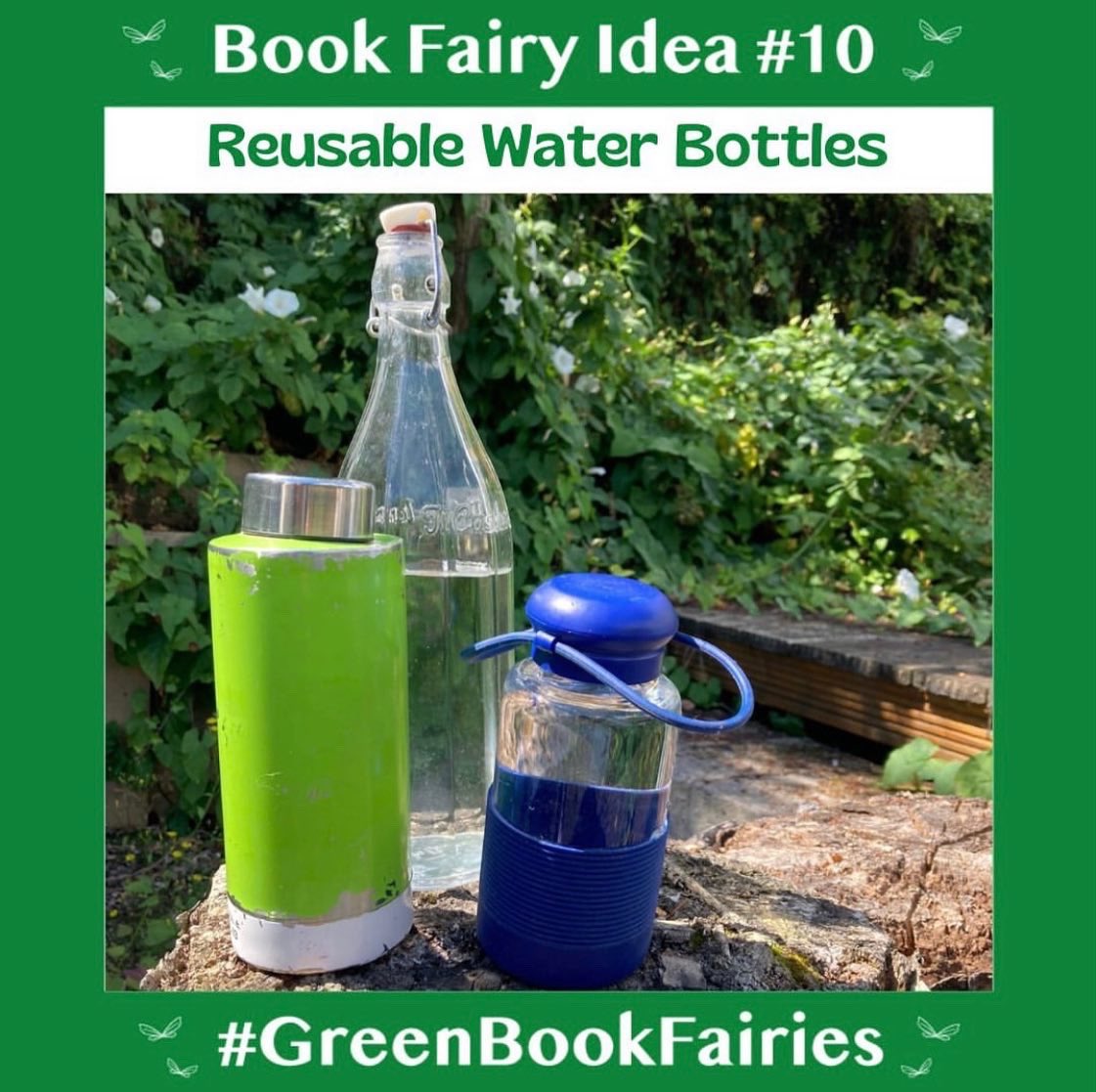 bookfairies_ct's tweet photo. Today the #GreenBookFairies are talking about the impact of water bottles! Yes we do sound like a broken record but REUSING WINS every timeโฃ๏ธ
#ibelieveinbookfairies #plasticfreejuly #bringabottle #ecotravel #zerowaste #refill #refillable #zerowasteliving #bookfairies #gogreen https://t.co/TYSdZYOOkn