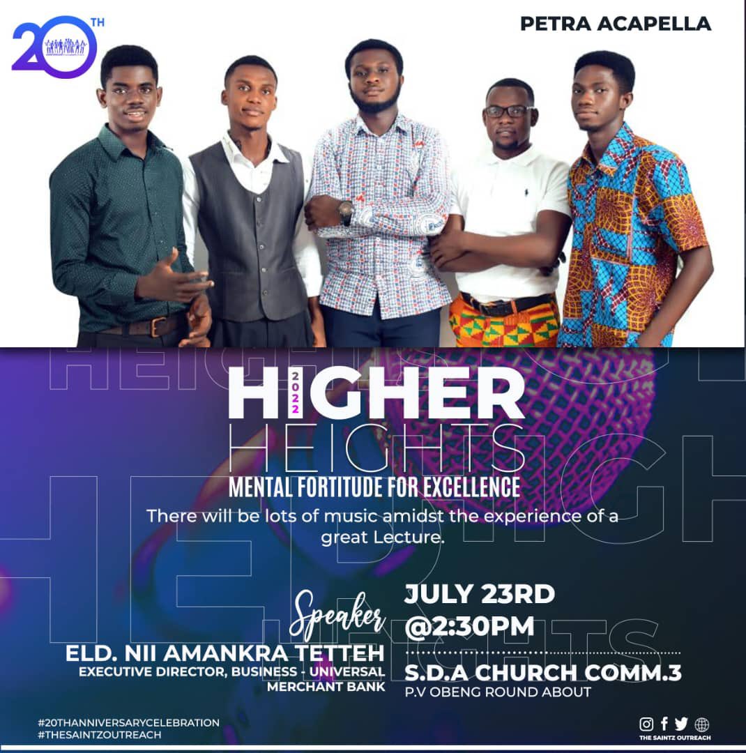 SaintzOutreach_'s tweet photo. ... there will be lots of music amidst the experience of a great Lecture ... 

Special Ministration
*PETRA ACAPELLA*

... 3 Days More ...

*... Don't be Left Out ... See You There ...*

*#HH22*
*#7thEdition*
*#SaintzOutreach* https://t.co/hGH11UjwCW