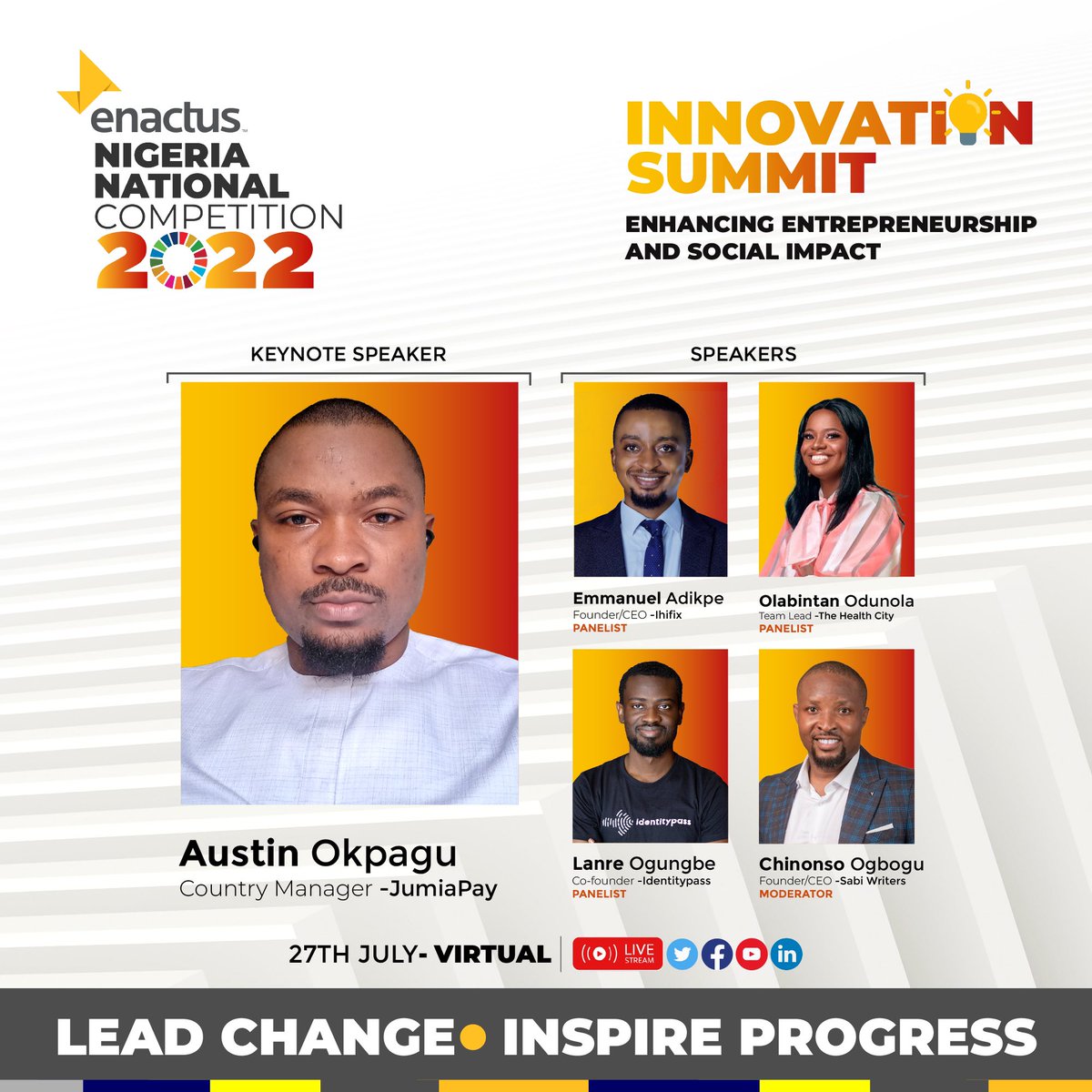 The Enactus Nigeria Innovation Summit 2022 themed "Enhancing entrepreneurship and social impact" provides the opportunity to showcase the transformative power of the Enactus programme to transform ordinary students into resourceful, purposeful and values-driven,