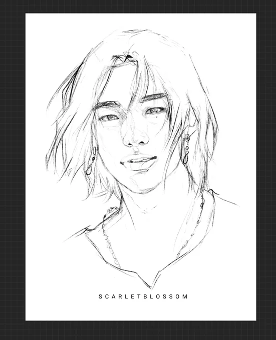 40 min Howl Hyunjin sketch that I might color later today ❣️ 