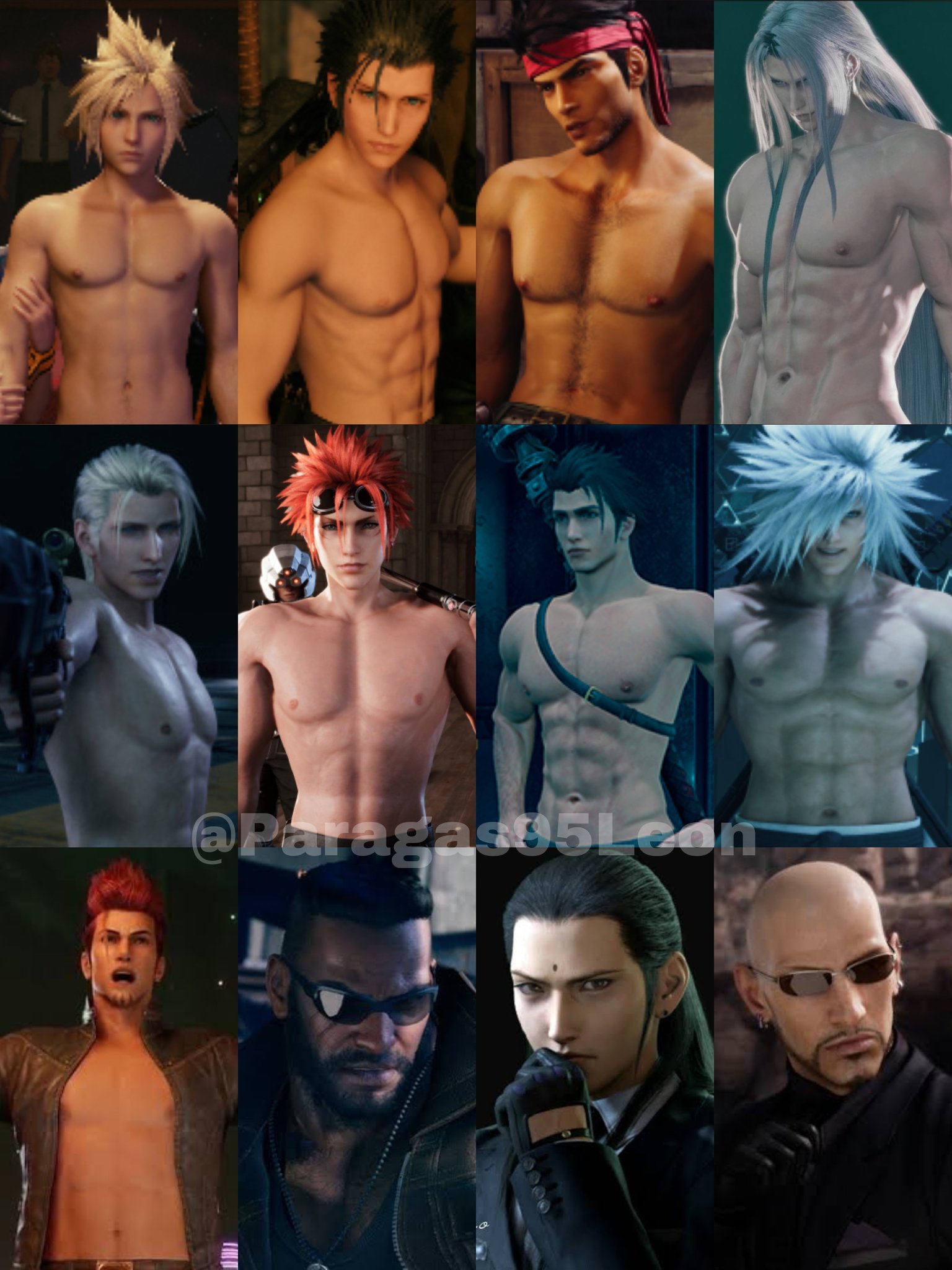 Leon95 ( RE4R ) 🇵🇭 on Twitter: "9 out of 12 Final Fantasy VII Naked Men