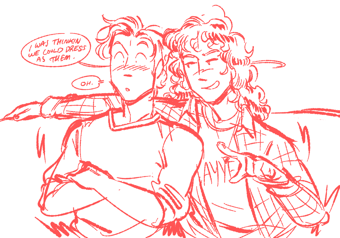 happyhorrorhare's tweet photo. eddie introduces steve to his favorite guilty pleasure interest: rocky horror #steddie https://t.co/N2iItBMMLy