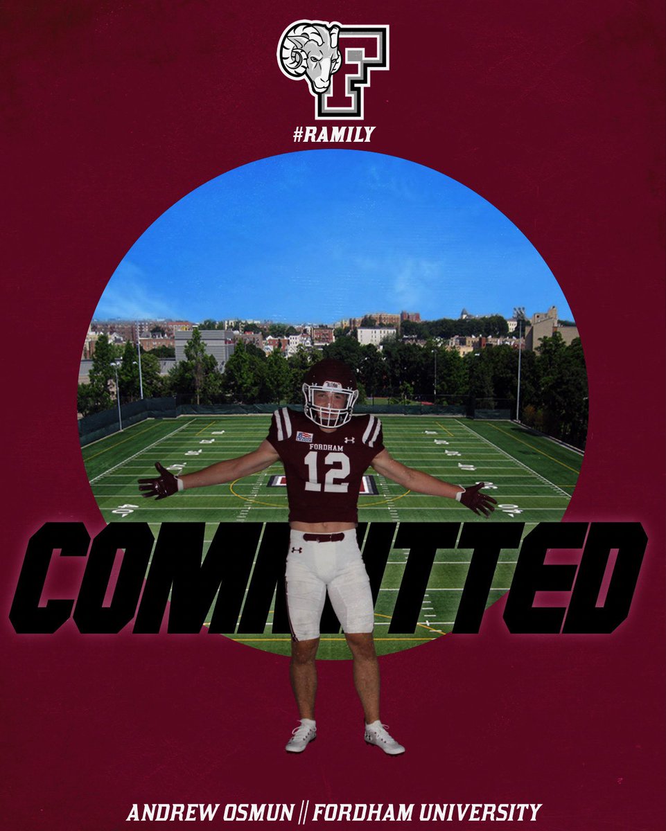 I want to thank God, my Family, my Teammates, and my Coaches for helping me throughout my football journey so far! I am so blessed!

With that being said… I am 1000% committed to Fordham University! Thank you for this opportunity! #praiseGod #FAST 

<a href="/Coach_Conlin/">Joe Conlin</a> <a href="/CoachFogarty/">Shane Fogarty</a>
