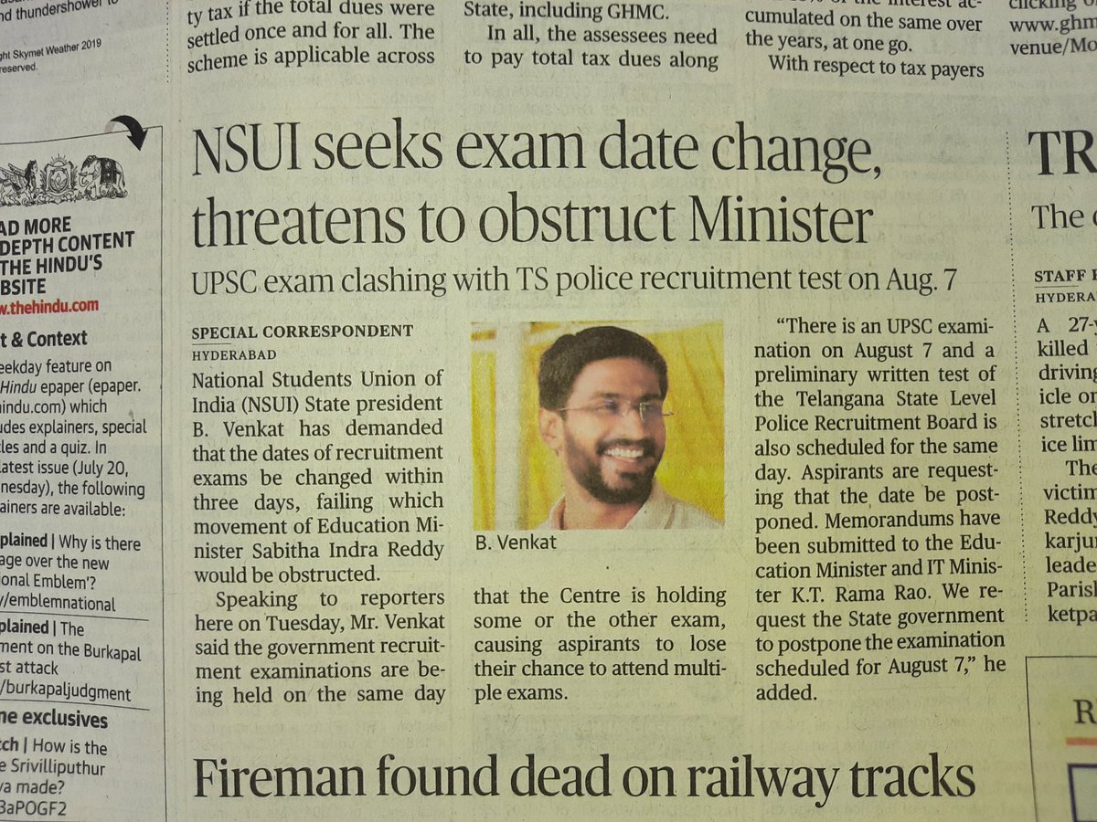Aspirants4India's tweet photo. Hello @TelanganaCMO. What message you want to give to the Unemployed youth by clashing TS SI exam date with UPSC CAPF Assistant Commandant &amp; other IBPS exam? We are deeply aggrieved by TSLPRB's decision. If u really care about Unemployed youth's plight then reschedule it @KTRTRS https://t.co/JF7vLX3pRS