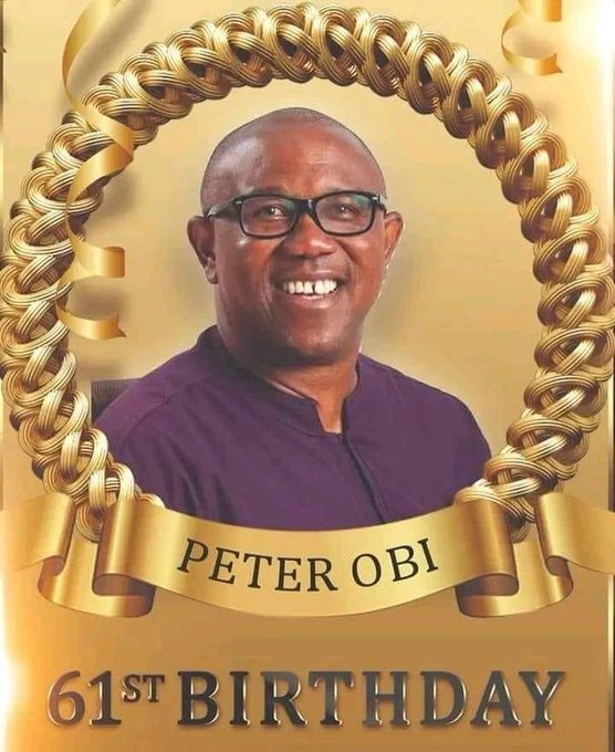 Happy birthday to Peter Obi, the prospective president of Nigeria. 
