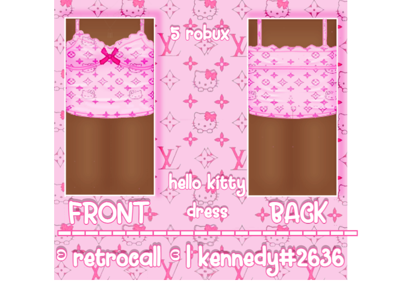 retrocallxoxo's tweet photo. discord user: kennedy#2636

hello kitty dress out now at ʚ retrocall ɞ !
dress link: https://t.co/iJxuuLazPP

#RTC #RobloxDev #RobloxDesigner #rtcclothes #5robux #roblox #sanriocore #hotpink https://t.co/2O3QT9HoxT