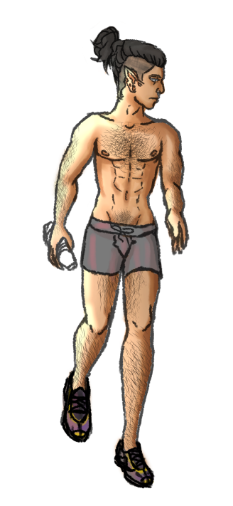 seraphimorganim's tweet photo. #wip #digitalart #processpics oh jem? hes just a guy. just a dude taking a jog. nothing weird about him. https://t.co/wGPjQeqrXS