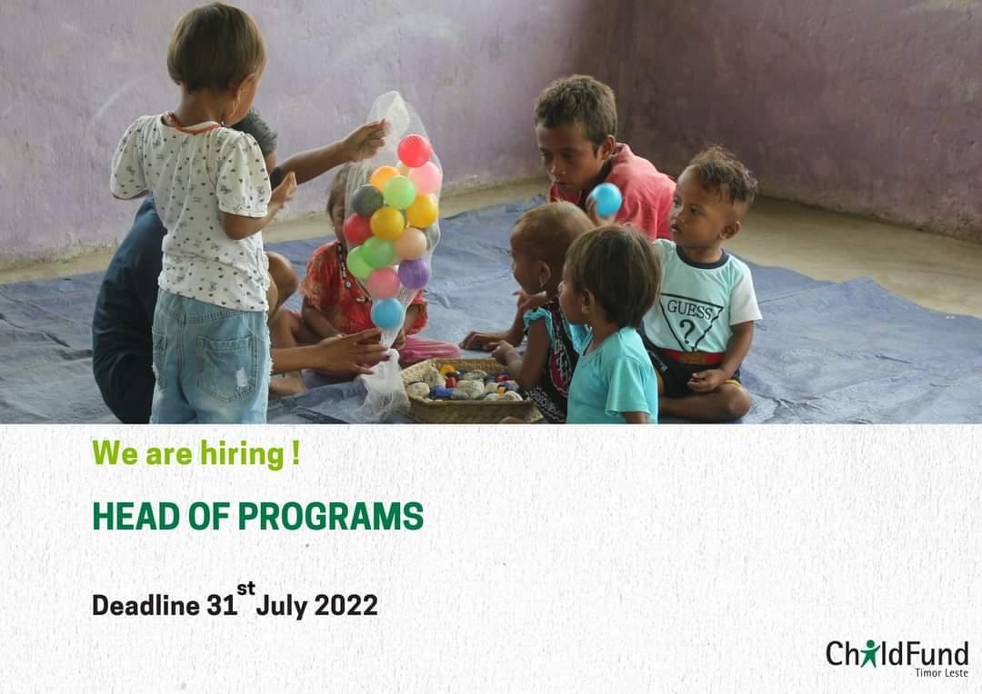 EriDijk's tweet photo. At ChildFund Timor-leste we have an exciting #jobopportunity for a #HeadOfPrograms to lead our dedicated programs team and make an impact for children in #TimorLeste. Find out more: https://t.co/eB9ftzXJJs https://t.co/1ugutPDEsE