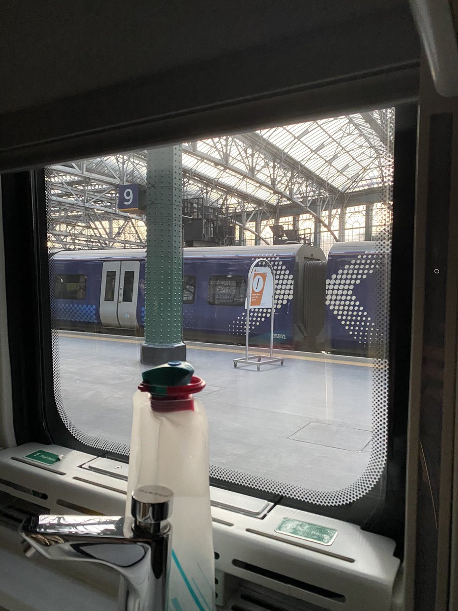 jim_metcalfe's tweet photo. @CalSleeper In 15 years of using this train, and through many bizarre twists and turns, this has to be strangest yet. Wake up, and the train never left Glasgow. It was just sat here all night, and now we have been thrown off it at 5.30am in the wrong city. https://t.co/MZyRwm9C7E