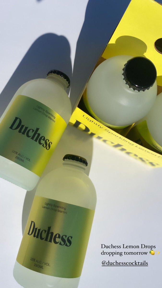 So, 3 weeks ago our <a href="/duchesscocktail/">Duchess Cocktails</a> factory went online. In the span of 7 months, we built out a production space and acquired the many licenses needed to produce bottled cocktails. Tomorrow we’re finally restocking our second flavour — Duchess Lemon Drop. 🍋✨ What a journey.