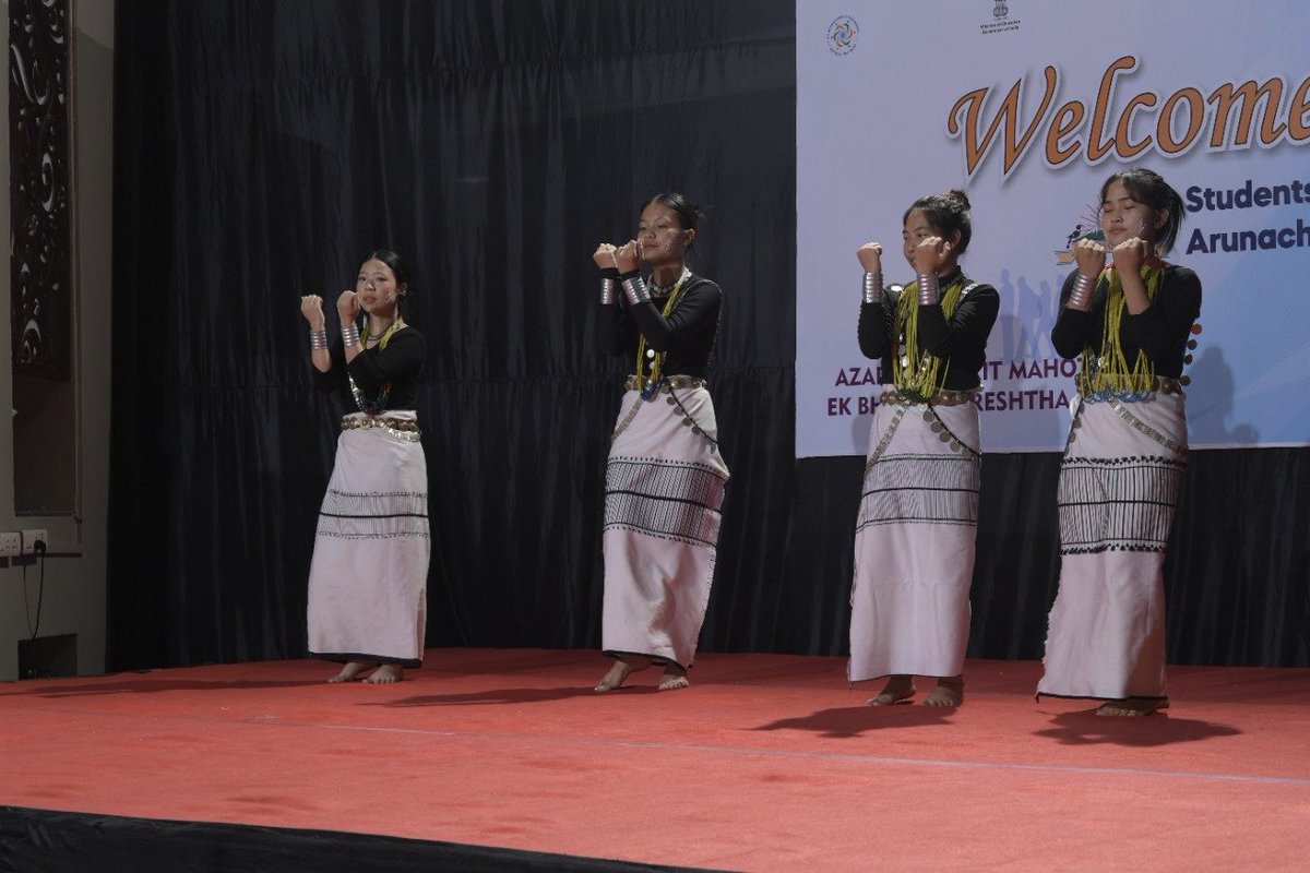We at #BIMTECH organised a wonderful cultural event for the visiting students of Arunachal Pradesh.Folk dances of many states were presented by students.The event was full of gaiety ,colour and splendour.#EBSB, #AICTE ,#PMOIndia #AmritMahotsav #EduMinOfIndia