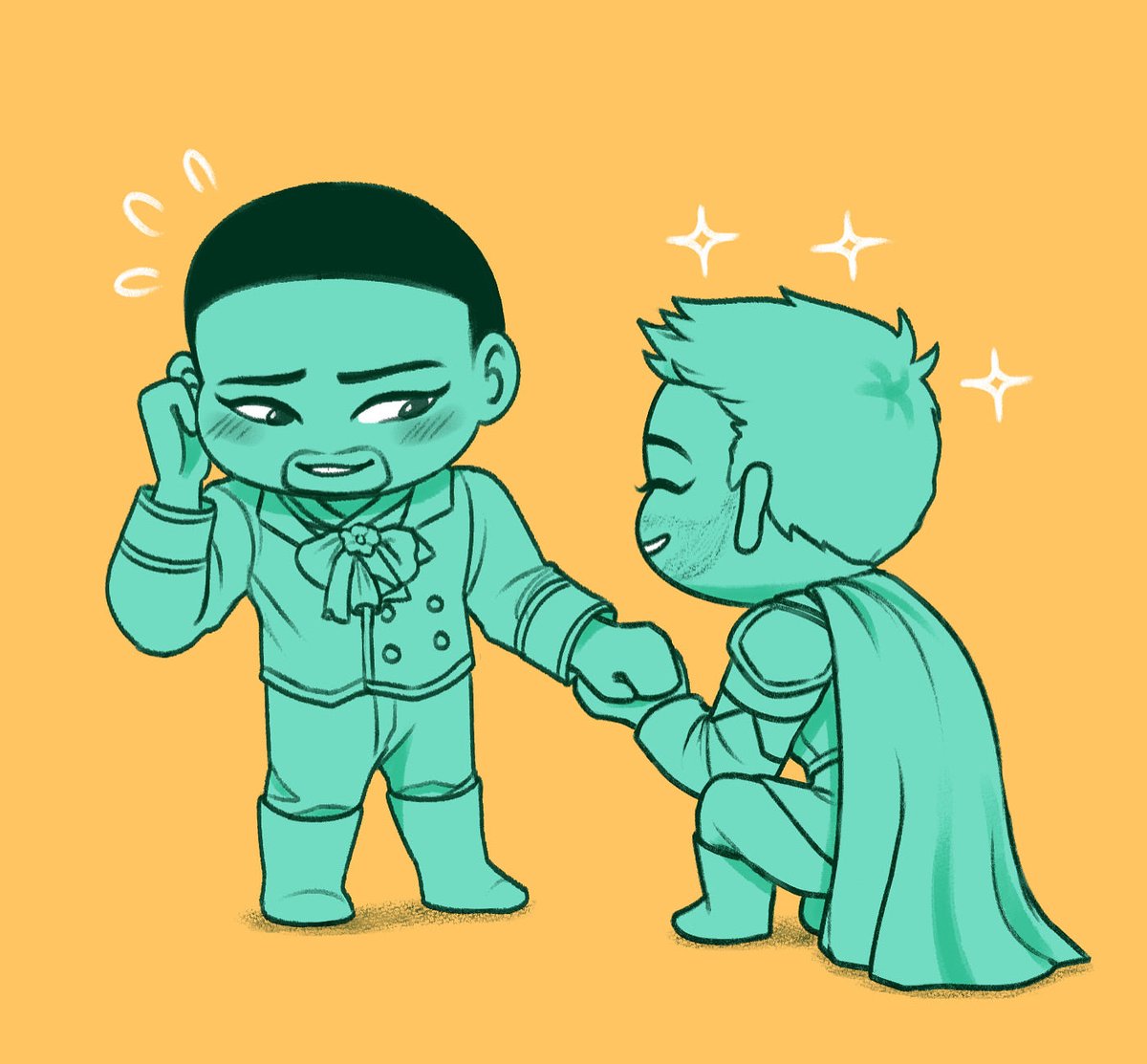 bunetties's tweet image. day 3: royalty (in the public eye) for @sambuckyauweek 👑🗡 #sambucky #buckysam #winterfalcon