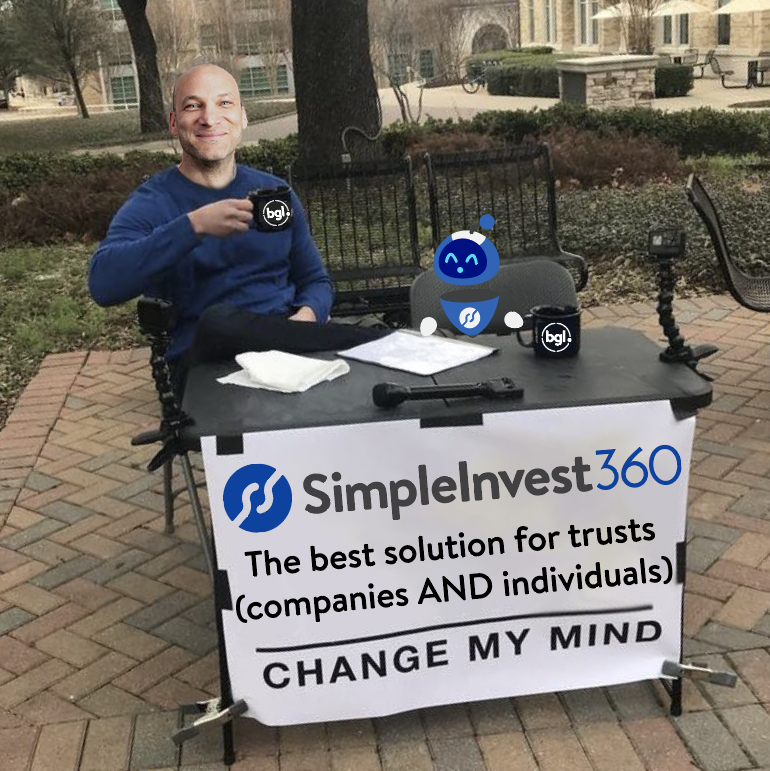 #SimpleInvest360, is an end-to-end investment portfolio solution (and the best!) for managing trusts, companies and individuals... #ChangeMyMind! 😎

Why is it the best solution?👉bit.ly/2FGRynW

#BGLcorp #InvestmentSolutions #InvestmentPortfolio #CGT #AccountingSoftware