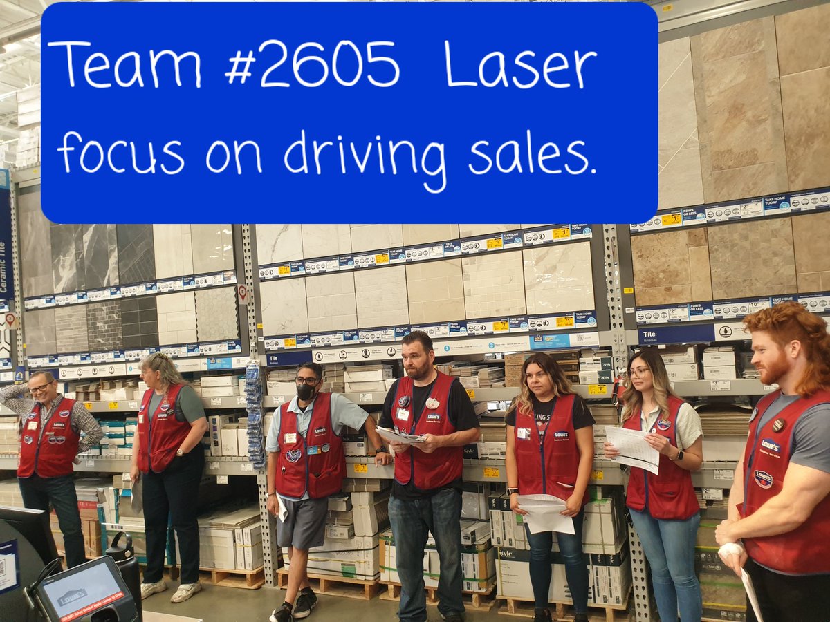 Lowes of Tustin store #2605 specialty spotlight focusing on closing the Quarter strong and driving MVP, pipeline, Sales, services, credit and LPP. @specialtylowes #specialtyspotlight #district882 #tustin2605