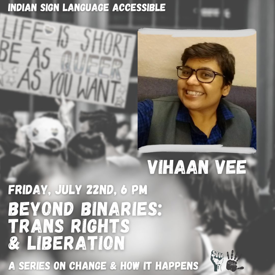 GatherSisters's tweet photo. The trans rights movement challenges the gender-binary paradigm to the benefit of all people. Reminding us we owe each other a world built on ethics of inclusion &amp; one's right to exist. Are you in?

Guests:https://t.co/l18WcKdtKO
Host:@gopikabashi
Register:https://t.co/BEn0uhyFOF https://t.co/7eLEYqOoG1