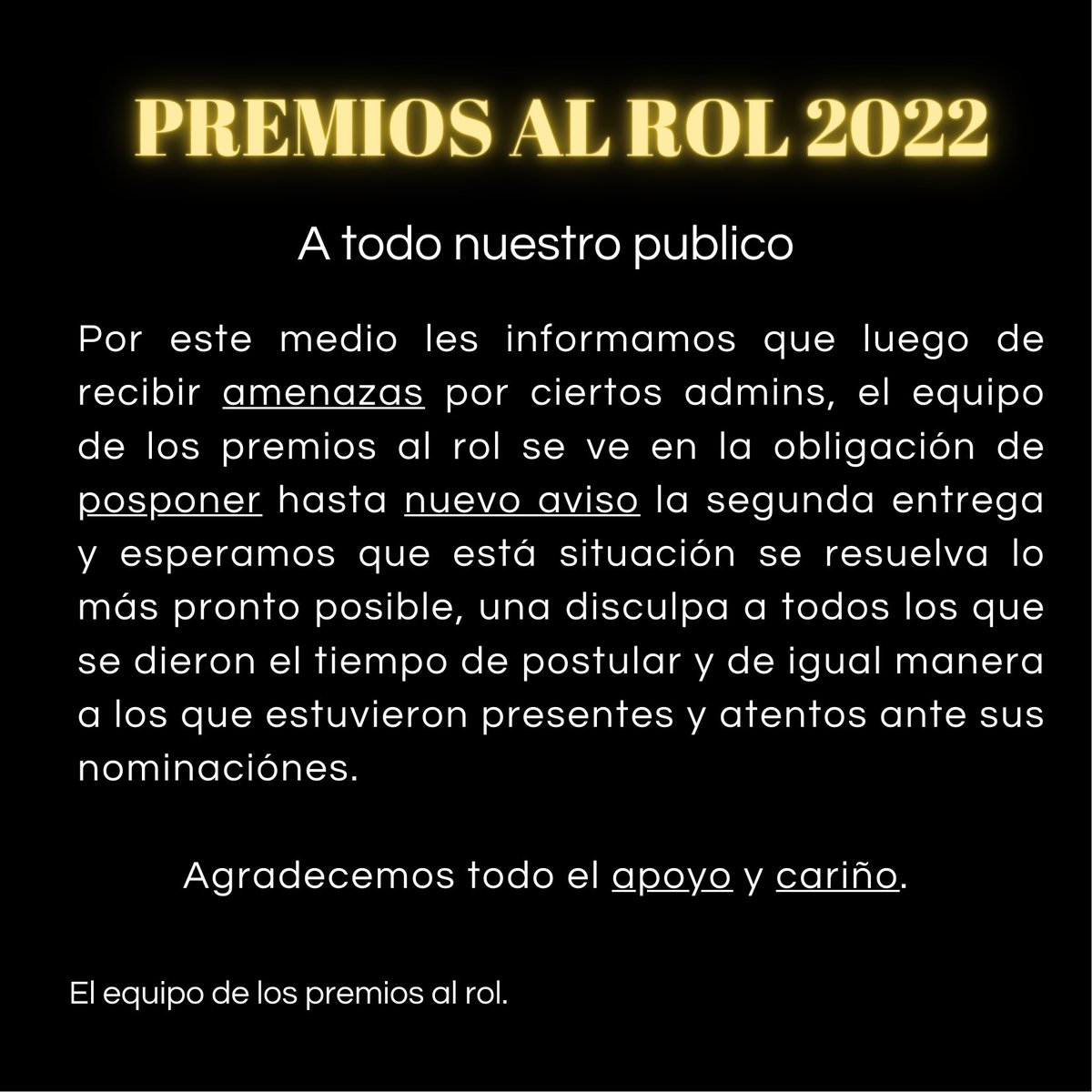 Comunicado Oficial.