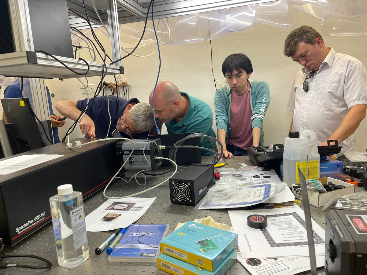 RElectroptics's tweet photo. Our #engineering team went out to @TechnionLive last week, for the #installation of a world class #system!
The combination of @Princeton_Inst SpectraPro® HRS-75 #spectrograph with the ProEM HS: 1024BX3 #EMCCD camera, at the growing #laboratory of Dist. Prof. Mordechai Segev https://t.co/Mo5owJjZqA