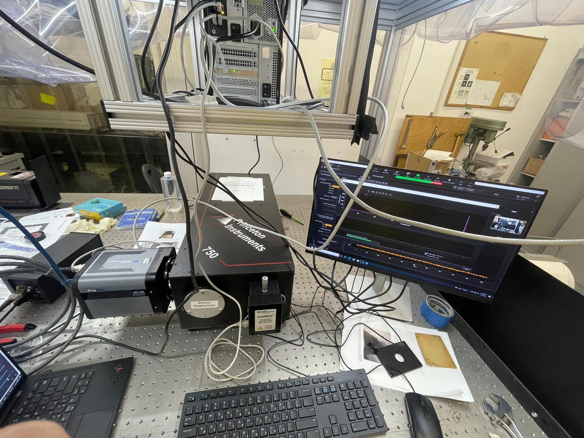 RElectroptics's tweet photo. Our #engineering team went out to @TechnionLive last week, for the #installation of a world class #system!
The combination of @Princeton_Inst SpectraPro® HRS-75 #spectrograph with the ProEM HS: 1024BX3 #EMCCD camera, at the growing #laboratory of Dist. Prof. Mordechai Segev https://t.co/Mo5owJjZqA