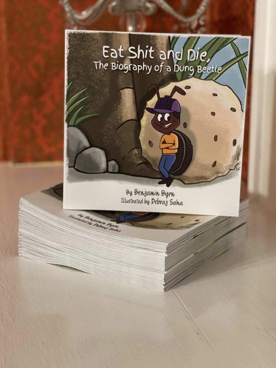 Eat Shit and Die📖, a fun way to know about Dung Beetle... #bookillustration #kidsbook #christmaspicturbook #childrensbook 
#digitalart #digitalillustration #conceptart #artwork #kidspicturbook #digitalpainting #conceptartist #illustration #rajgraphicmagic #picturbook #cartoon