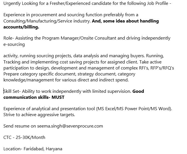 sevenprocure's tweet photo. I’m #hiring. Know anyone who might be interested
https://t.co/unFlrudG0P
#digitalprocurement #eauction #supplychainmanagement #procurement #supplychains #strategicsourcing #procurementleaders #supplychainstrategy #supplychainoptimization #procurementtransformation #costmanagement https://t.co/fuGwUlcoDc