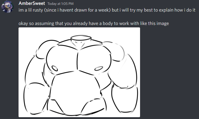 SugarOvin's tweet image. Amber (poorly) explains how he draw abs 1/2