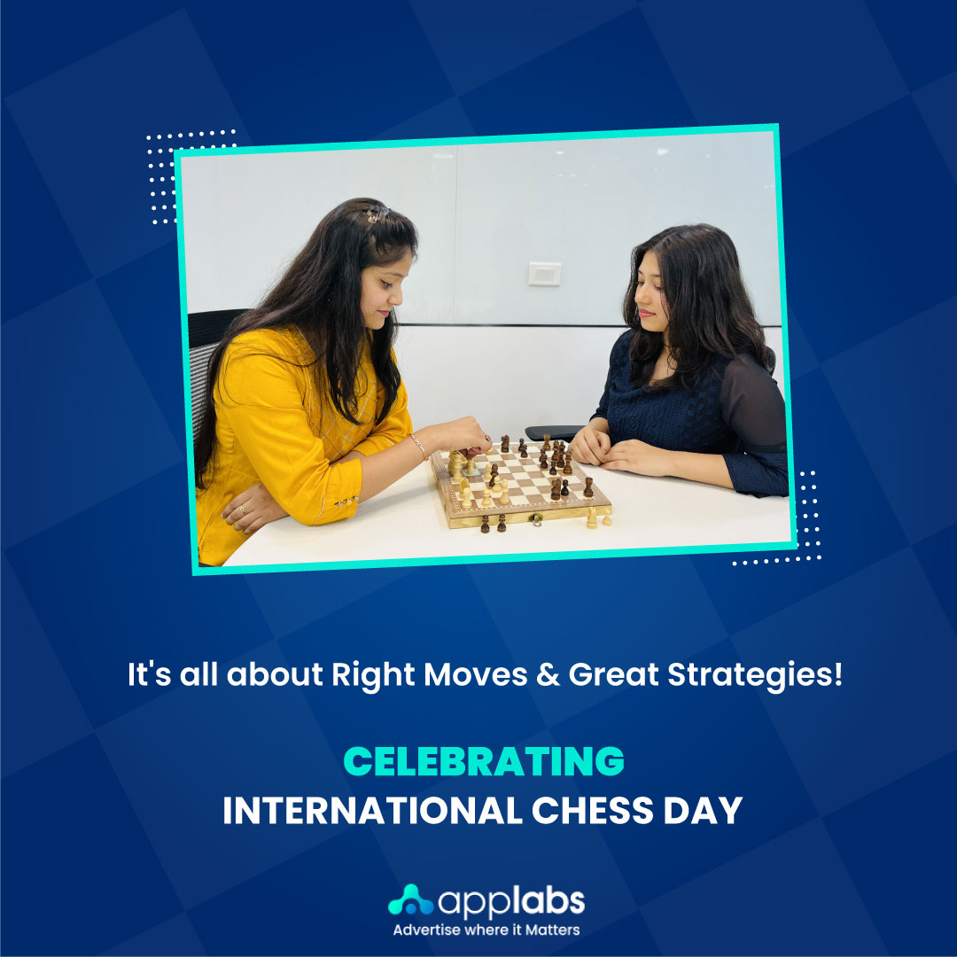 AppLabsAI's tweet photo. Chess requires strategic thinking and concentration but most importantly, it is all about the right decision at the right time.
Happy #InternationalChessDay to all the Chess Enthusiasts!
#Applabs #WorldChessDay #Advertising https://t.co/hAjk2dKqmI