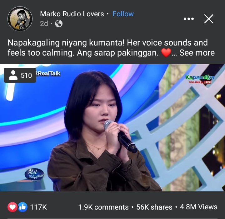 breilieversofc's tweet photo. 4 MILLION VIEWS IN JUST 2 DAYS!

In a Facebook Post by Marko Rudio Lovers Page, @breibinuya_'s audition performance video - Ako Naman Muna by Angela Ken - has reached 4 Million views in just 2 Days with 117k reacts &amp; 56k Shares

#IdolPhilippines
#BreiBinuya https://t.co/BsdOCMo79v