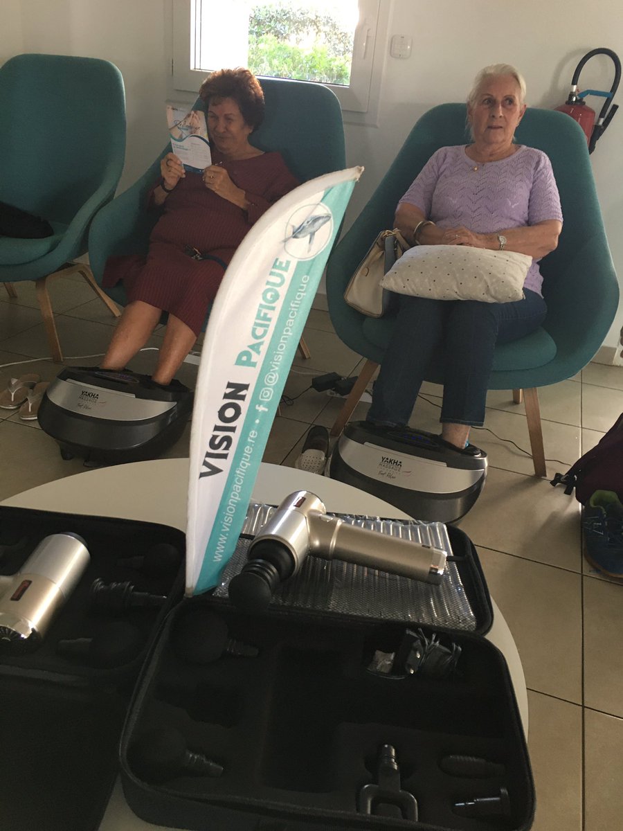 Merci @VisionPacifique pour ce moment de #détente et de #BienEtre offert à nos #résidents. #massage #team974 #BienVieillir <a href="/senioriales/">Senioriales</a>