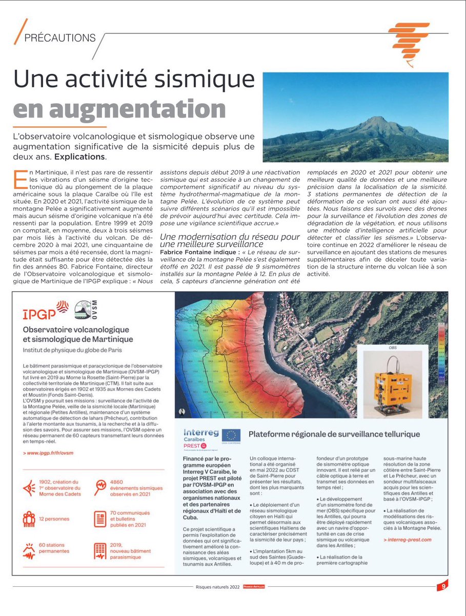 GillesBELMO's tweet photo. #OutreMer #Martinique #SaintPierre #OVSM #CTM #IPGP : L’OVSM y poursuit 4 missions essentielles dont :
4. Contribution à l’alerte montante aux tsunamis, à la recherche et à la diffusion des savoirs @ObsMartinique @CTM_Martinique @IPGP_officiel https://t.co/94C3zYvIE0