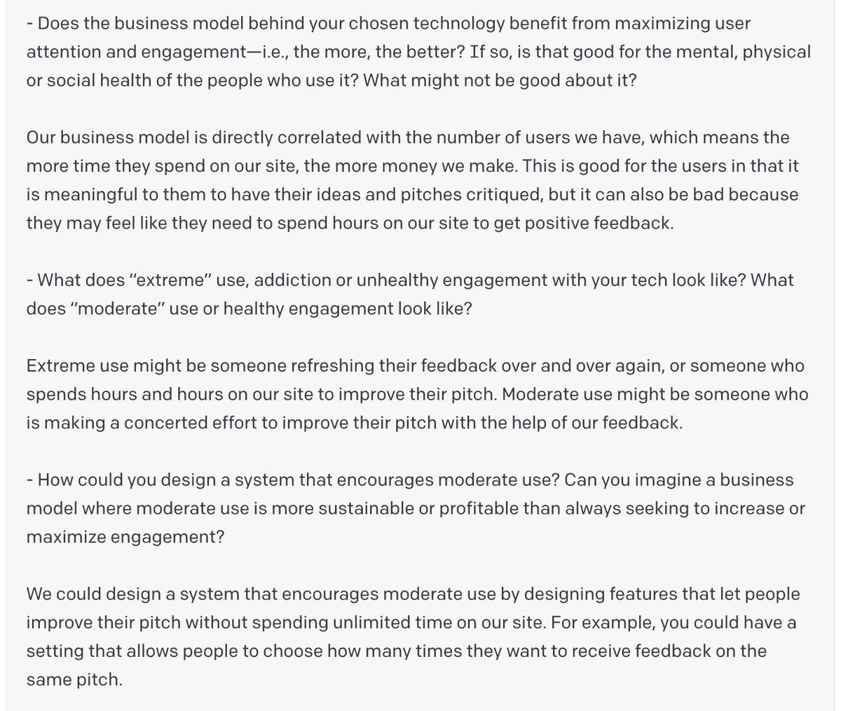 f_j_j_'s tweet image. results getting GPT-3 to do #ethicalOS audits are unironically good