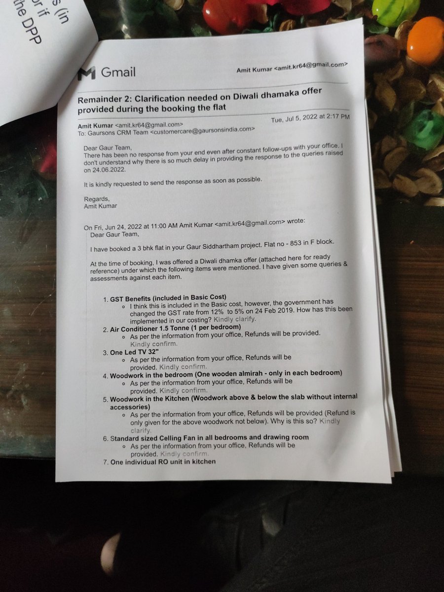 Kr64Amit's tweet photo. @gaursons_india 
Very disappointing behaviour from Gaur office. No one is bothering to reply to my queries.

#gausiddhartham #PMOIndia #CMOfficeUP #jagograhkjago #consumerforum_ #Aajtak #NDTV #abp #zeenews #manojgaur https://t.co/dB9WFHDChu