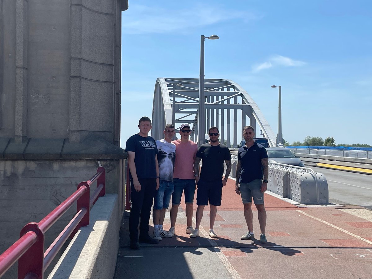TacticalSupWing's tweet photo. Members of the TSW Nijmegen Team took the extra day in hand prior to the start of The March to carry out some FD at Arnhem and learn about Operation Market Garden. #Nijmegen #Arnhem #de4daagse #bridge2far @RAFSC_TSWAssn https://t.co/xjEvEIVw0Q