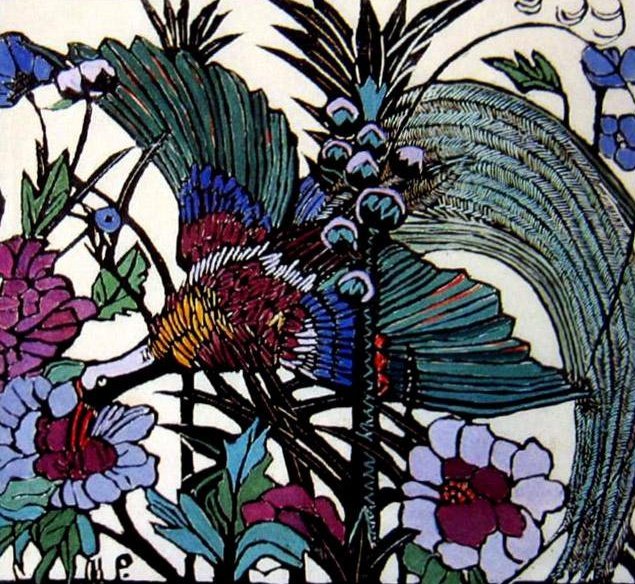 Australian painter, printmaker and leading 20thc modernist, Margaret Preston 'Bird of Paradise' 1925 #WomensArt