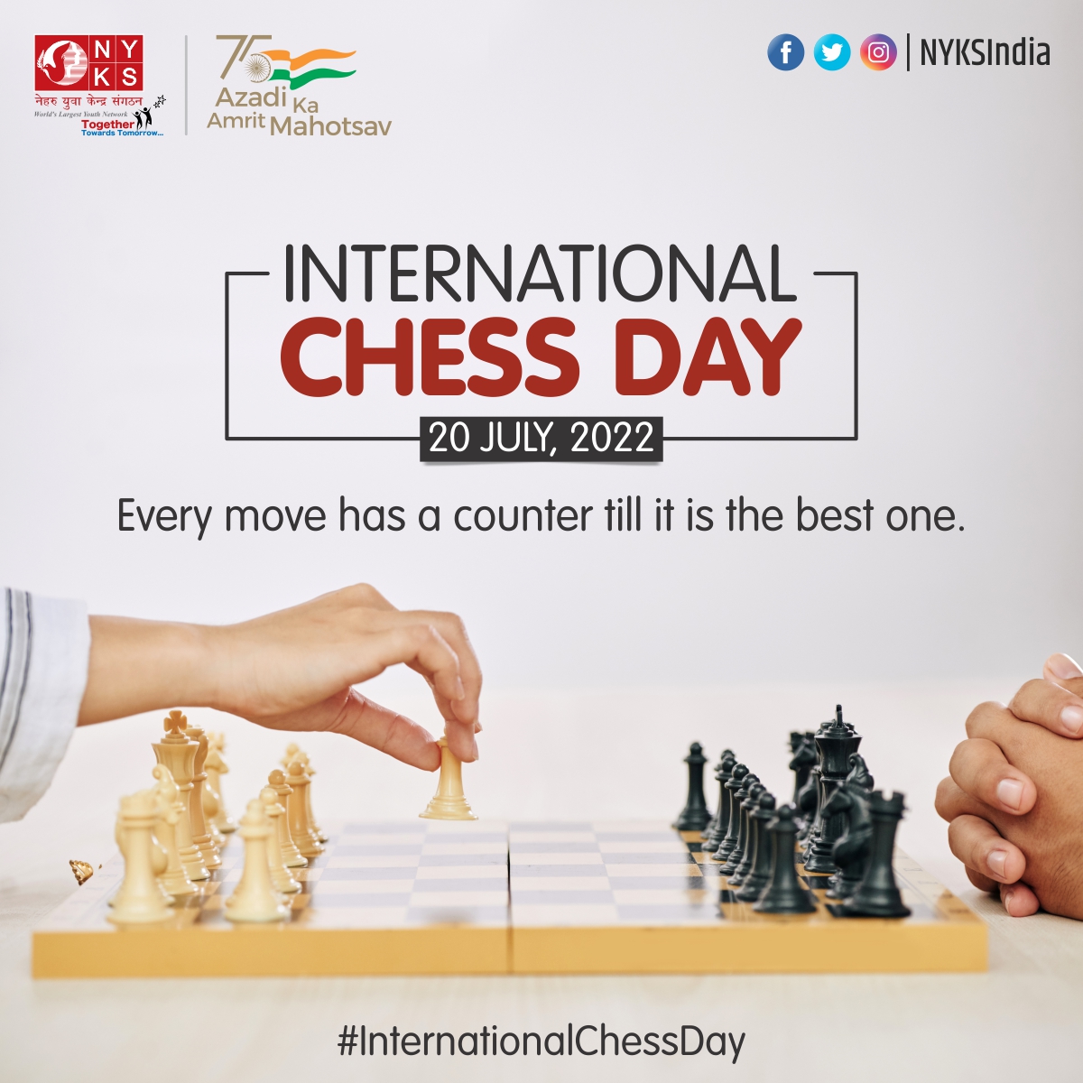 You may learn much more from a game you lose than from a game you win. You will have to lose hundreds of games before becoming a good player. Happy International Chess Day! #chessmaster #chessgame #chessboard #chessplayer #happyinternationalchessday #internationalchessday2022