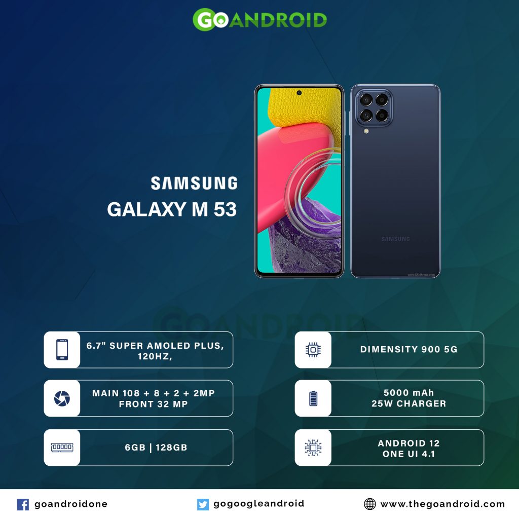 gogoogleandroid's tweet image. [Update: July 2022 Security Patch] #Samsung Galaxy M53 Updates Tracker 

thegoandroid.com/samsung-galaxy… 

#GalaxyM53UpdatesTracker #July2022SecurityPatch #SamsungGalaxyM53