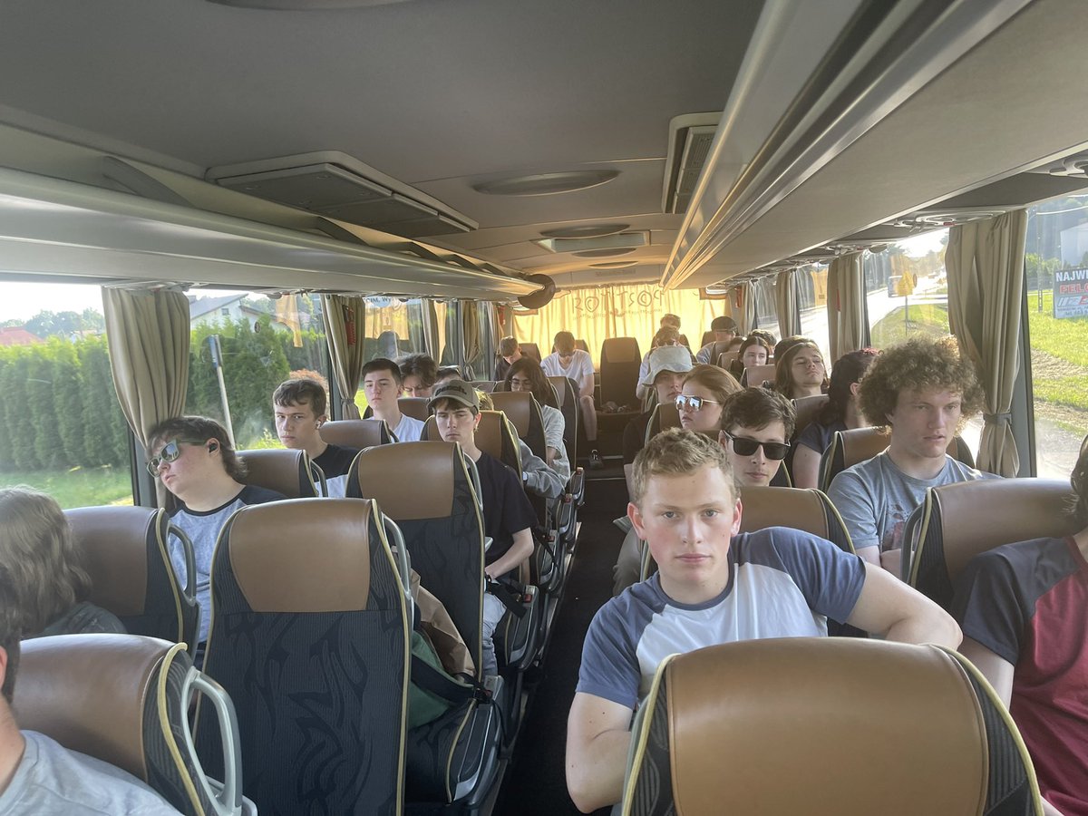 IGSphilosophy's tweet photo. Enroute to Auschwitz this morning @Ilkleygrammar #TeamIGS #Krakow22 https://t.co/XNLiTQjmE6