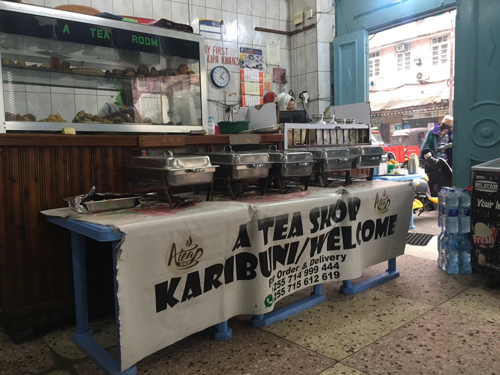 AkilDhalla's tweet photo. Yesterday visited the famous tea and snack shop in the middle of DAR es Salaam town.A-Tea shop . My first visit to this shop was around 1965 with my parents nothing has changed except the owners. The food not as I remember . https://t.co/JPcxdkHQi4