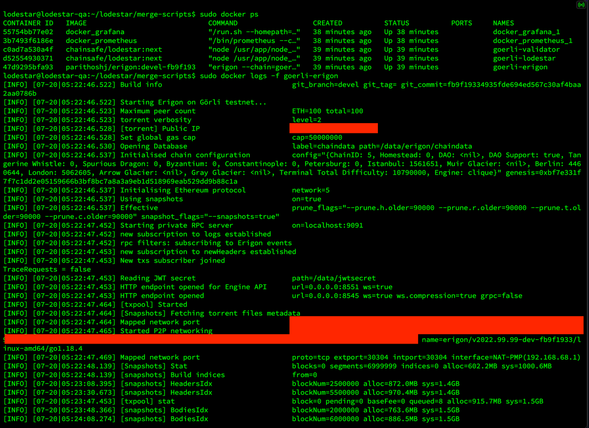 philngo_'s tweet image. #TestingTheMerge with @lodestar_eth &apos;s merge-script which will soon allow you to run Lodestar + @ErigonEth in a simple 1-line script for the Goerli merge! Just giving it a test run &amp;amp; should be merged soon! We already do the other 3 clients!#ClientDiversity
hackmd.io/@philknows/rJe…