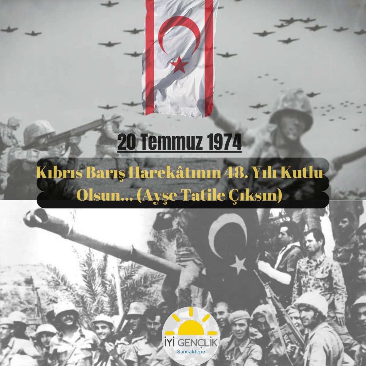 Kıbrıs Barış Harekâtının 48. Yılı Kutlu Olsun 🇹🇷

#ayşetatileçıksın #kıbrısbarışharekatı