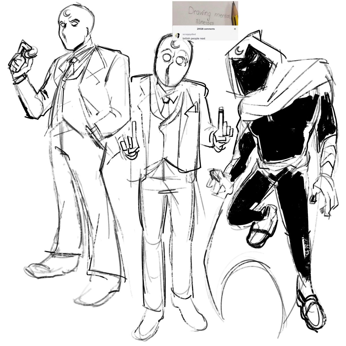 I still don't know how to draw them O_0 #MoonKnight don't mind the messed up legs i'm DYING 