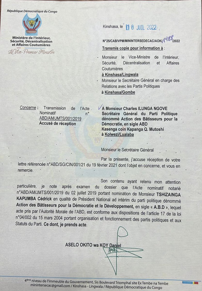 Presse Honorable Cedrick TSHIZAINGA tweet media