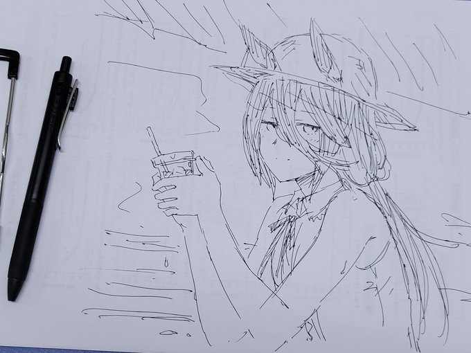 君は太陽が苦手だとしても青空の下で輝かない女の子はいないよという気持ちの落書きです 