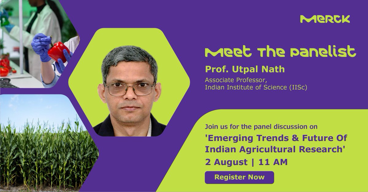 MerckIndia's tweet photo. Join us to hear from Dr. Nath the emerging trends in Indian Agricultural research, with a view to learn from some important lessons that can take Indian agriculture on a higher growth. Register now! https://t.co/Im7hXobtEM
#science2solutions #merckindia #plantresearch https://t.co/tPZv73pw7u