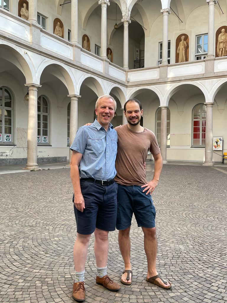 .<a href="/flavio_nati/">flavio_nati</a> and my son, Christopher, before the third day of recording a new CD of my music - most of which hasn't been recorded before.