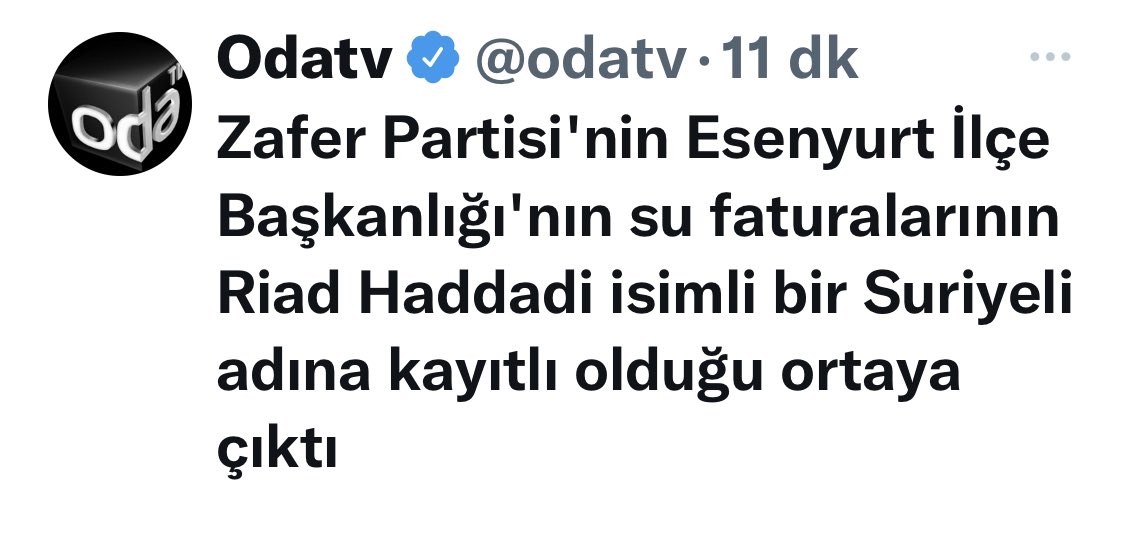 Suriyeliler giderse bize birşey olmaz da sizin ilçe binanız susuz kalacak gibi Ümit Özdağ... 
(Bodrum belediyesinde ki tanker muhtar bu twiti beğensin. )

#VatanBenimOyBenim