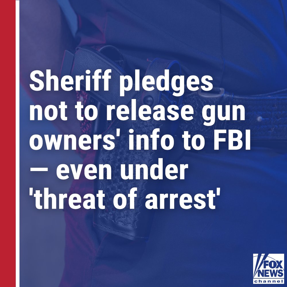 FoxNews's tweet photo. STANDING FIRM: The Missouri sheriff says he 'will go down with the ship if need be' in order to protect his citizens. https://t.co/3KgRhtH4yk https://t.co/vpZBtSGADw